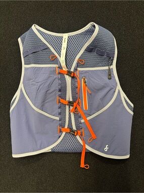 Fanka Trail-Ready Women's Running SpeedTrek Vest - Blue with Orange Accents